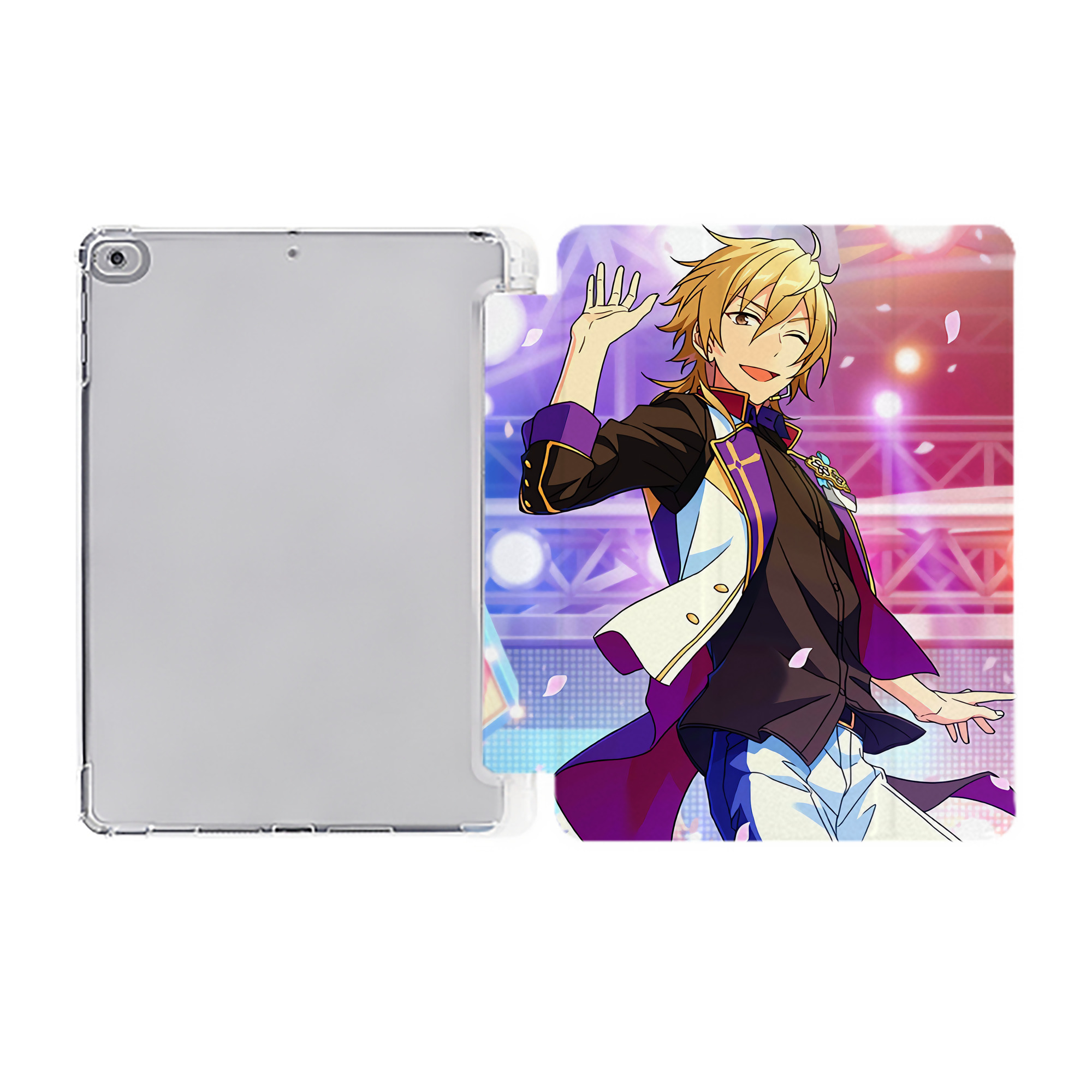 （画像用） あんさんぶるスターズ! Ensemble Stars IPad ケース ペン収納付き 三つ折りスタンド PUレザー×シリコン 対応機種9.5/10.5/10.9インチ